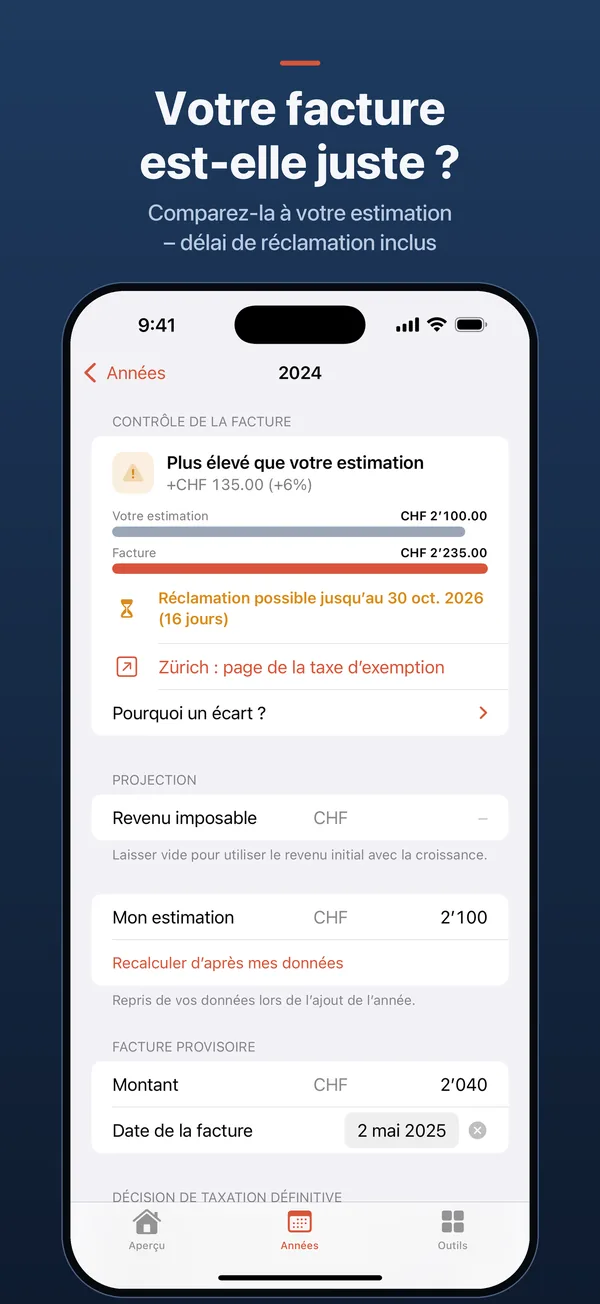 Votre facture est-elle juste ? – Comparez-la à votre estimation – délai de réclamation inclus